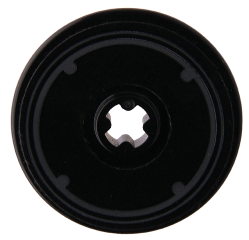 Lego Technic, Disk 3 x 3 with Dark Bluish Gray Circles Batmobile Hubcap Pattern (Sticker) - Set 70917 / Black