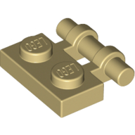 Lego Plate Special 1 x 2 Side Handle [Free Ends] / Tan