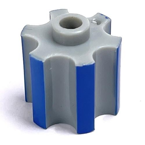 Lego Pen Bead, Gear, Blue Edges Print