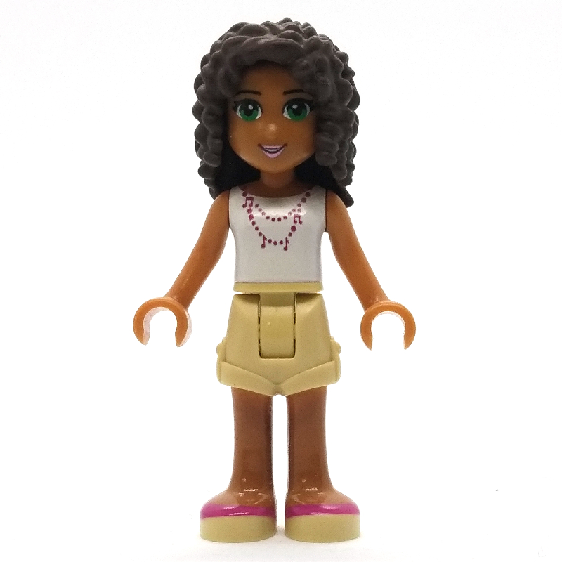 Lego Andrea - White Top, Tan Shorts