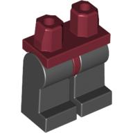 Lego Hips and Black Legs / Dark Red