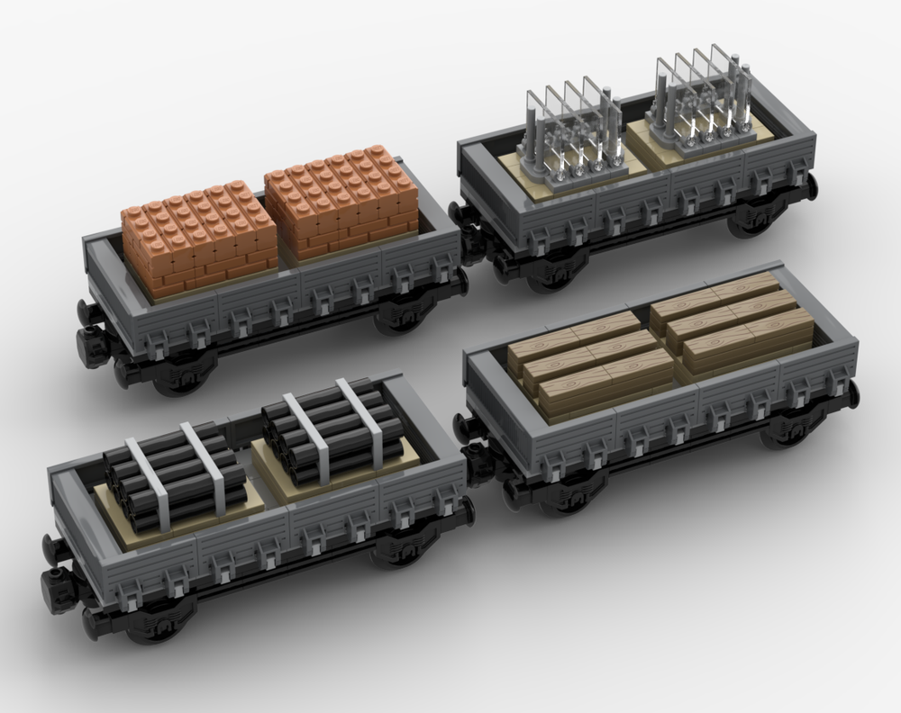 Lego Construction Material Train Wagon
