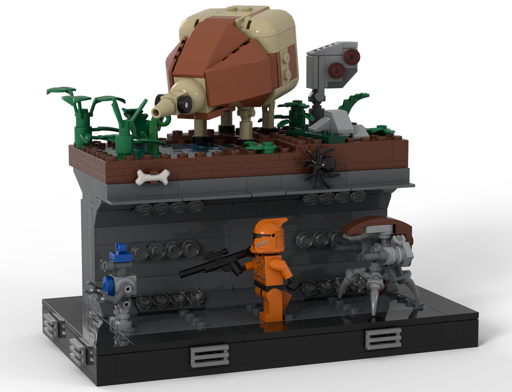 Lego Blue Shadow Virus Diorama