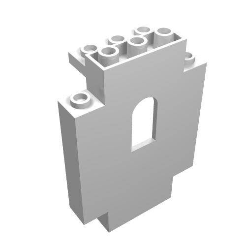 Lego Panel 2 x 5 x 6 Wall with Arched Window / White
