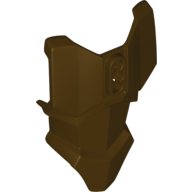 Lego Large Figure Torso Cover, Armour with 2 Chest Holes and Ball Joint Socket / Dark Brown