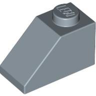 Lego Brick Sloped 45° 2 x 1 with Bottom Pin / Sand Blue