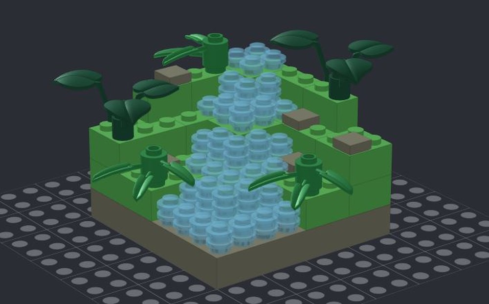 Lego small waterfall