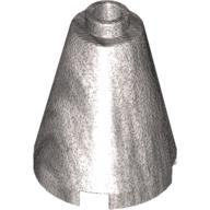 Lego Cone 2 x 2 x 2, Open Stud / Metallic Silver