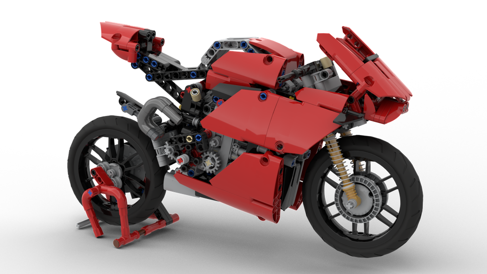 Lego Better Panigale stand made of the same parts (42107)