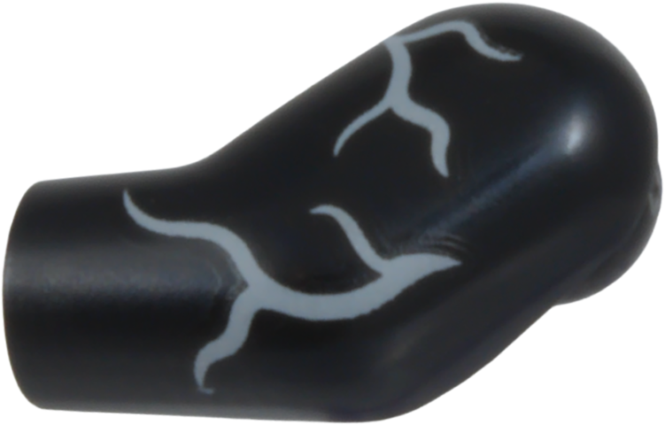 Lego Arm, Left with White Lightning Bolts Pattern / Black