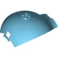 Lego Panel Curved Tapered with Bars at Each End / Medium Azure