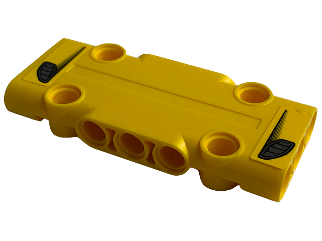 Lego Technic, Panel Plate 3 x 7 x 1 with Air Intake Vents Pattern on Both Ends (Stickers) - Set 42122