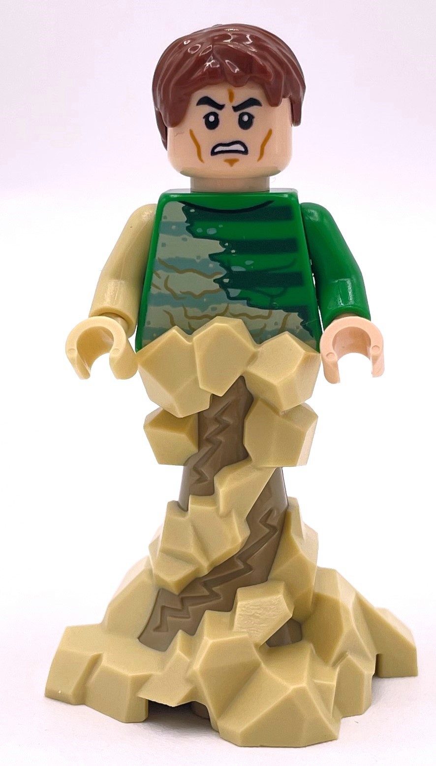 Lego Sandman, Swirling Dirt Lower Body with Green Sweater