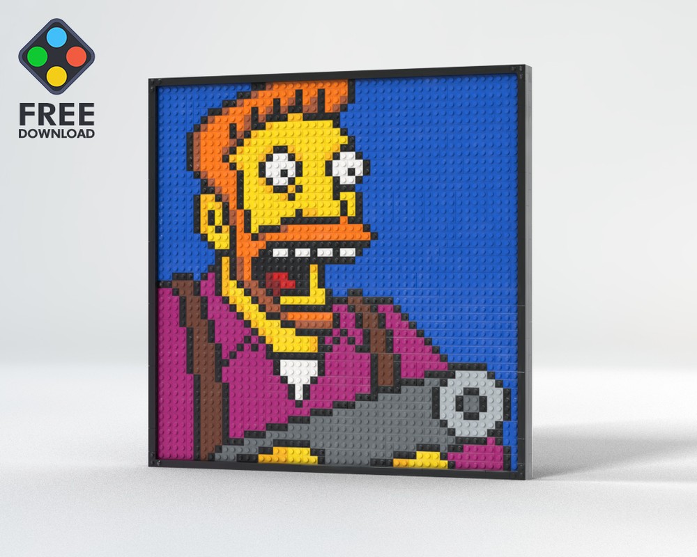 Lego Hank Scorpio Brick Art Mosaic