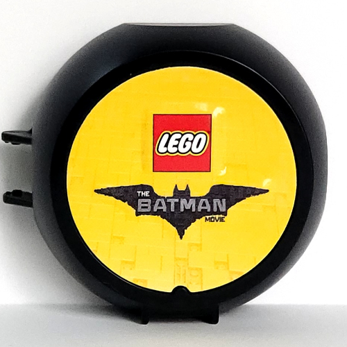 Lego Pod, Round, Half Front with Batman Sticker / Black