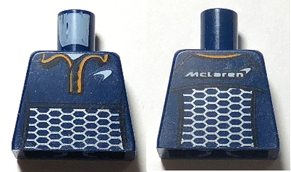 Lego Torso Speed Champions with McLaren Logo Mesh Polo Shirt Pattern / Dark Blue