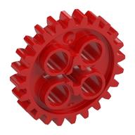 Lego Technic Gear 24 Tooth [New Style with Single Axle Hole] / Red