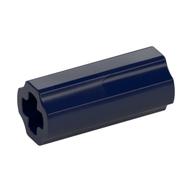 Lego Technic Axle Connector Smooth [with x Hole + Orientation] / Dark Blue
