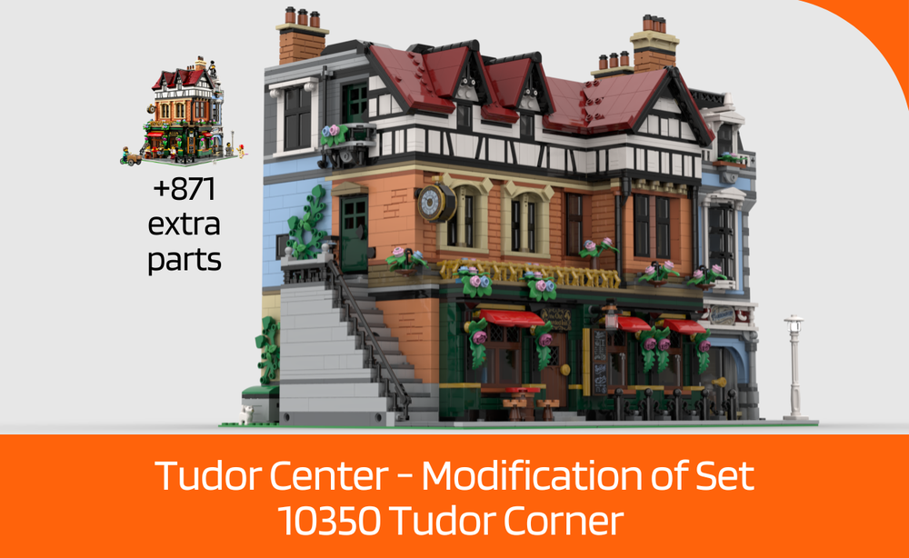 Lego Tudor Center - Modification of Set 10350 Tudor Corner