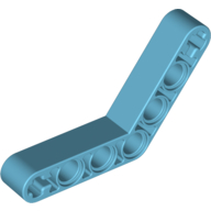 Lego Technic Beam 1 x 7 Bent (4 - 4) Thick / Medium Azure