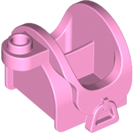 Lego Animal / Creature Accessory, Horse Saddle with Stirrups and Top Stud / Bright Pink
