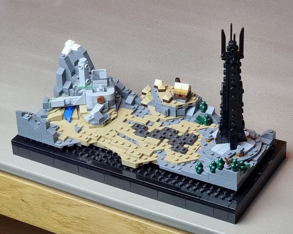 Lego LOTR - The Two Towers - Helm's Deep & Orthanc micro scale diorama
