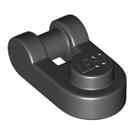 Lego Plate Special 1 x 1 Rounded with Handle / Black