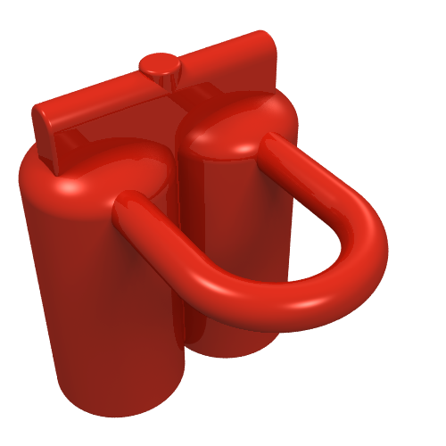 Lego Minifig Neckwear Airtanks / Red