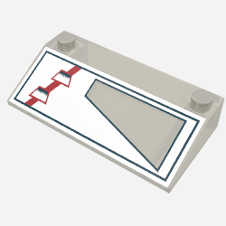 Lego Brick Sloped 33° 3 x 6 with ARC-170 Right Print