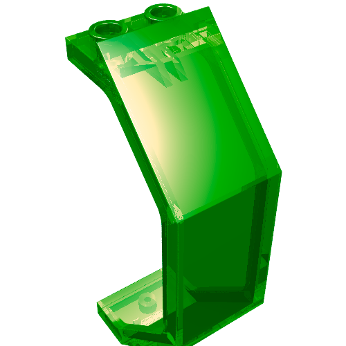 Lego Panel 3 x 2 x 6 / Trans-Green