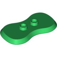Lego Plate Special 2 x 4 with 2 Studs and Curved Sides (Minifig Stand) / Green