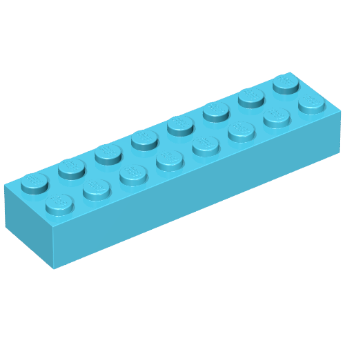 Lego Brick 2 x 8 / Maersk Blue