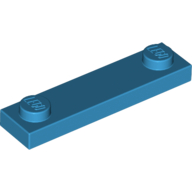 Lego Plate Special 1 x 4 with 2 Studs / Dark Azure