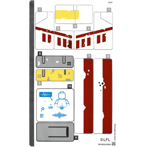 Lego Sticker Sheet for Set 75423-1