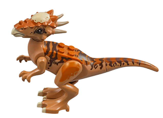 Lego Dinosaur Stygimoloch with Dark Orange Back and Dark Brown Stripes