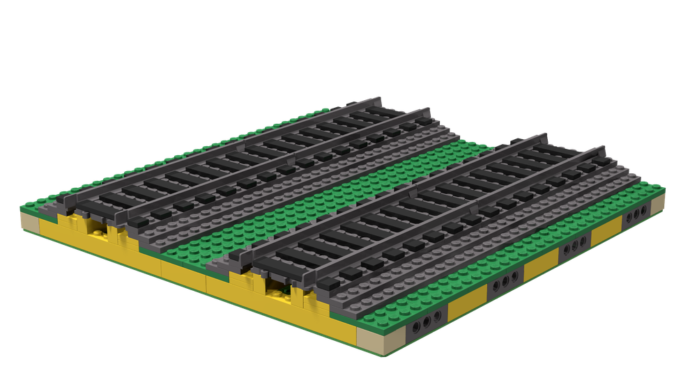 Lego MILS Train 32x32 Double Straight Track