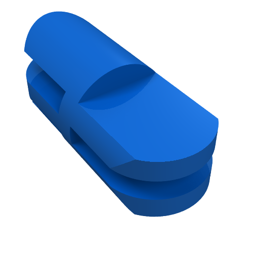Lego Arm Piece Straight with 2 and 3 Fingers / Blue