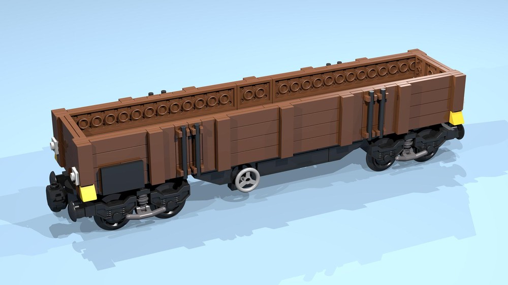 Lego 8-Wheel Open Wagon (SNOT, brown)