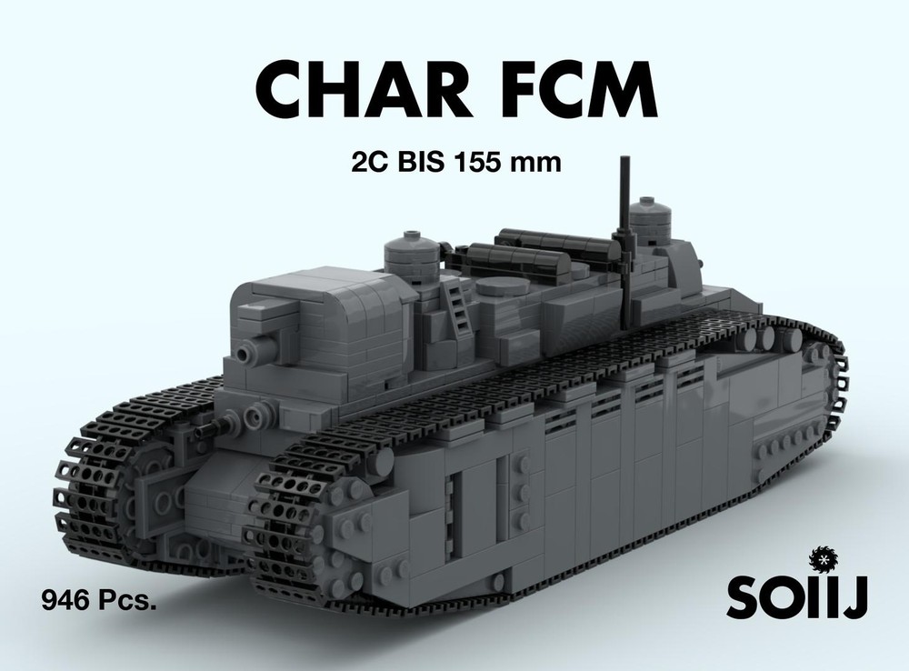 Lego Char FCM 2C Bis 155 mm - French heavy tank 1:35
