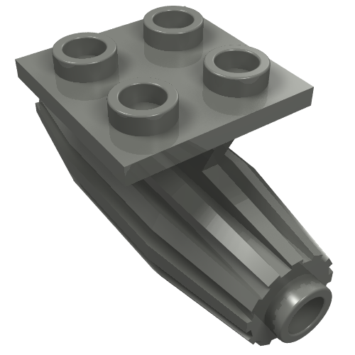 Lego Engine, Strakes, 2 x 2 Thin Top Plate / Dark Bluish Gray