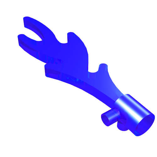 Lego Wave / Flame Rounded with Base Pegs / Trans-Purple