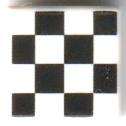 Lego Tile 1 x 1 with Black /White Checkered Print / White