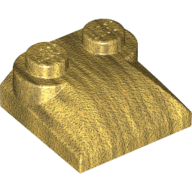 Lego Brick Curved 2 x 2 x 2/3 Two Studs and Curved Slope End / Pearl Gold