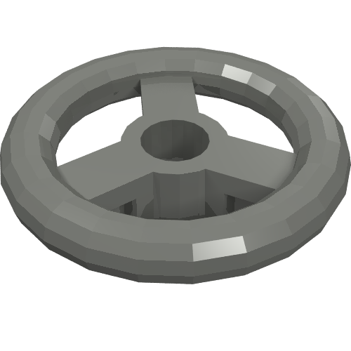 Lego Steering Wheel Small, 2 x 2 [Reinforced] / Dark Bluish Gray