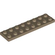 Lego Plate 2 x 8 / Dark Tan