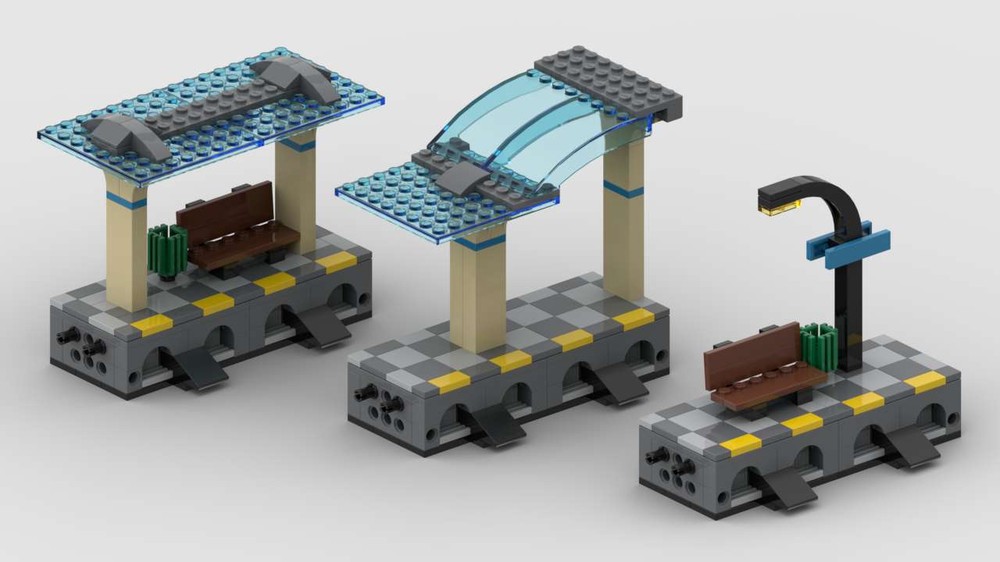 Lego Additional Plattforms for Modular Train Station