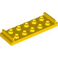 Lego Plate Special 2 x 6 with 2 x 5 Studs and Door Stops on Top / Yellow