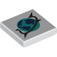 Lego Tile 2 x 2 with Arctic Explorers Symbol Print