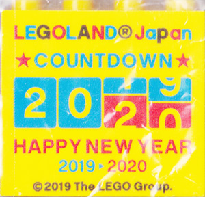 Lego Brick 2 x 4 x 3 with LEGOLAND Japan, 'COUNTDOWN HAPPY NEW YEAR 2019-2020', and Changing Year Pattern