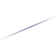 Lego Flexible Ribbed Hose 8mm Ends 19L with Dark Purple Pattern / Trans-Clear